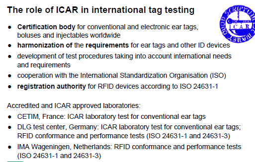 ICAR 动物耳标测试